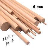 Ahşap Kavela Çıta Çubuk Kavela 1 .kalite Yivsiz 6 Mm 100 Cm 5 Ade