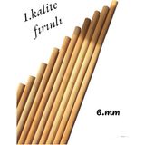Ahşap Kavela Çıta Çubuk Kavela Yivli 6 Mm 30 Cm 15 Adet