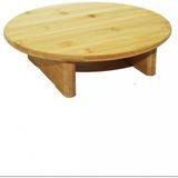 Ahşap Kesim Tahtası Panosu 30 Cm. Yuvarlak Bambu Ayaklı -10506 - Renkli