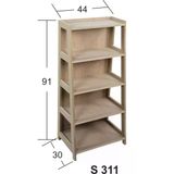 Ahşap Kitaplık Raf 91X44x30cm S-311