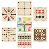 Ahşap Kızma Birader+dama+3 Taş+9 Taş+bihar+surakarta+tic-tac-toe
