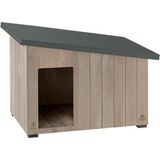 Ahşap Köpek Kulübesi, Kahverengi, 69.5X54.5X52 Cm, Dayanıklı ve Şık Tasarım - Ahşap - Ceviz - Seçenek 1