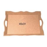 Ahşap Kulplu Tepsi 45X31Cm T705