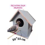 Ahşap Kumru Güvercin Kuş Yuvası Dış Mekan Suya Dayanıklı 20X25 Cm