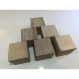 Ahşap Küp Bloklar 5X5X5 cm Oyun, Dekor - 6 Adet - Naturel Ahşap