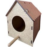 Ahşap Kuş Evi Yuvası , Hobi , Hediyelik, Boyama Ham Mdf (Etkinlik Için)