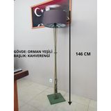AHŞAP LAMBADER ORMAN YEŞİLİ GÖVDE KÖŞE LAMBASI KAHVE BAŞLIK | Ahşap Malzeme, İç Mekan