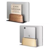 Ahşap Laptop Standı Dikey Çift Yuvalı Macbook İpad Telefon Uyumlu Masaüstü Organizer Kaymaz Taban