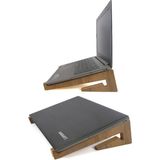 Ahşap Laptop Tutucu Notebook Standı Macbook Yükseltici 13\" 14\" 15\" 16\" 17\" - Bej
