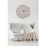 Ahşap Lazer Kesim Beyaz Duvar Saati 50 Cm - Rhythm