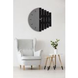 Ahşap Lazer Kesim Gri Duvar Saati 50 Cm - Rhythm