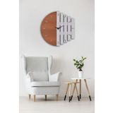 Ahşap Lazer Kesim Tarçınlı Duvar Saati 50 Cm - Rhythm