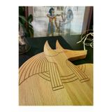 Ahşap Lüx Doğrama Tahtası Sert Kayın Ağacı Anubis Temalı
