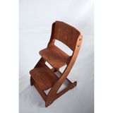 Ahşap Mama Sandalyesi, 2- 12 Yaşinda, Ayarlanabilir Montessori Coçuk Sandalye - Antique (Kahve)