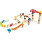 Ahşap Marble Run Yarış Pisti 81 Parça Eğitici Oyun Seti 3 Yaş ve Üzeri