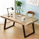 Ahşap Masif Ağaç Doğal Çalışma Masası Demir Iskelet Ofis Masası 80 X 180