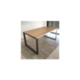 Ahşap Metal Ayaklı Çalışma Masası - Siyah