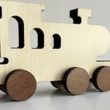 Ahşap, Mıknatıslı ve Döner Tekerli Birbirine Neodyum Mıknatısla Yapışan Özel Üretim İsim Yazılabilir Harf Tren İlk Vagon