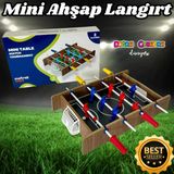 Ahşap Mini Langırt Seti - Ahşap Oyuncak - Futbol Oyuncakları - Top Oyuncak Langırt Setleri - Langırt Oyuncakları - Ahşap