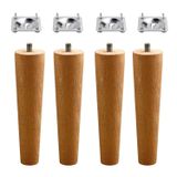 Ahşap Mobilya Koltuk Kanepe Sehpa Masa Ayağı Ayakları M8 Civatalı 12 Cm + Bağlantı Aparatlı 4'Lü Set