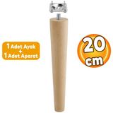 Ahsap Mobilya Koltuk Kanepe Sehpa Masa Ayagi Ayaklari M8 Civatali 20 Cm + Baglanti Aparatli