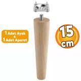 Ahsap Mobilya Koltuk Kanepe Tv Unitesi Sehpa Ayagi Ayaklari M8 Civatali 15 Cm + Baglanti Aparatli