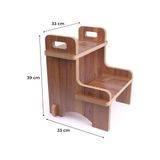 Ahşap Montessori Kaymaz Basamak Tabure – Banyo ve Lavabo Yükseltici Merdiven, 36X36X40 Cm, Mdf Melamin Kaplama - Option-1 - -50 C