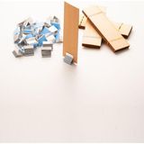 Ahşap Mum Fitili ve Sehpa 30 Adet, 30MM x 100MM x 0,5mm, Kahverengi Renk - Seçenek 1
