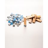 Ahşap Mum Fitili ve Yapışkanlı Sehpa, 100 Adet, Kahverengi, 20X75X0,5 mm - Seçenek 1