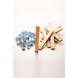 Ahşap Mum Fitili + Yapışkanlı Sehpa - 100 Adet ( 20MM x 150MM x 0,5mm ) - Seçenek 1