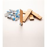 Ahşap Mum Fitili + Yapışkanlı Sehpa - 40 Adet ( 25MM x 100MM x 0,5mm ) - Seçenek 1