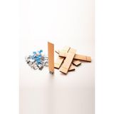 Ahşap Mum Fitili + Yapışkanlı Sehpa - 50 Adet ( 30MM x 150MM x 0,5mm ) - Seçenek 1