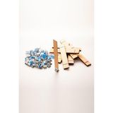 Ahşap Mum Fitili + Yapışkanlı Sehpa - 75 Adet ( 25MM x 150MM x 0,5mm ) - Seçenek 1