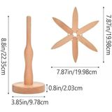 Ahşap Noel Ağacı Figürü, Doğal Renk, Kayın Ağacı, 22.35 Cm Yükseklik, Masa Üstü Dekoratif Süs