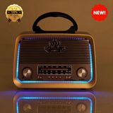 Ahşap Nostaljik Bluetooth Mp3 Çalar Radyo USB Sd Müzik Kutusu - Ahşap - Ceviz