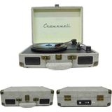 Ahşap Nostaljik Pikap Müzik Çalar Bluetooth & Hoparlörlü Gramofon 33/45/78 Devir Taş ve Plastik Plak Çalar - BEYAZ