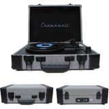 Ahşap Nostaljik Pikap Müzik Çalar Bluetooth & Hoparlörlü Gramofon 33/45/78 Devir Taş ve Plastik Plak Çalar - SİYAH & BEYAZ