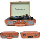 Ahşap Nostaljik Pikap Müzik Çalar Bluetooth & Hoparlörlü Gramofon 33/45/78 Devir Taş ve Plastik Plak Çalar - TURUNCU