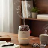 Ahşap Odun Ateşi Tasarımlı 280 Ml Ultrasonik Hava Nemlendirici & Aroma Difüzör – Soğuk Buhar Makinesi, Led Işıkl