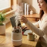 Ahşap Odun Ateşi Tasarımlı 280 Ml Ultrasonik Hava Nemlendirici & Aroma Difüzör – Soğuk Buhar Makinesi, Led Işıklı, Ortam Nemlendirici (522