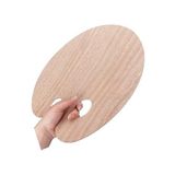 Ahşap Oval Palet Naturel 20X30 Cm 1 Adet Orta Boy Ahşap Boya Paleti Resim Boyama Tepsisi Akrilik Guaj Karıştırıcı