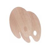 Ahşap Oval Palet Naturel 30X40 Cm 2 Adet Büyük Boy Ahşap Boya Paleti Resim Boyama Tepsisi Akrilik Guaj Karıştırıcı 30X40