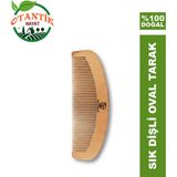 Ahşap Oval Tarak - Kestane Akaju