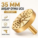 Ahşap Oyma Ucu 35 Mm Döner Törpü Matkap Freze Ucu 6Mm Şaft Yontma Şekillendirme Aparatı Parçası