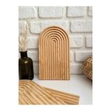 Ahşap Oymalı Gökkuşağı Dekoratif Sunum Tahtası / Natural