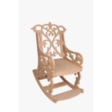 Ahşap Oymalı Sallanan Sandalye Büyük Ahşap