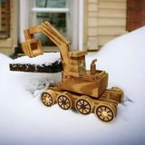 Ahşap Oyuncak Dozer - Sarı