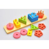 Ahşap Oyuncak Geometrik Şekil Yerleştirme 5'Li Diktörgen Bultak
