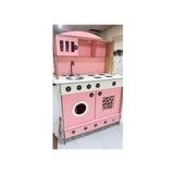 Ahşap Oyuncak Mutfak 84X60 - Pembe