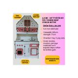Ahşap Oyuncak Mutfak, Oyuncak Mutfak, Özel Tasarım Büyük Boy Ahşap Oyuncak Mutfak Pembe-beyaz TYC00193234103